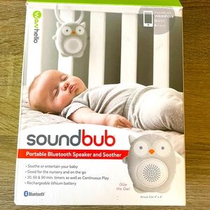 Soundbub Portable Bluetooth Speaker Baby Soother White Noise Ollie Owl